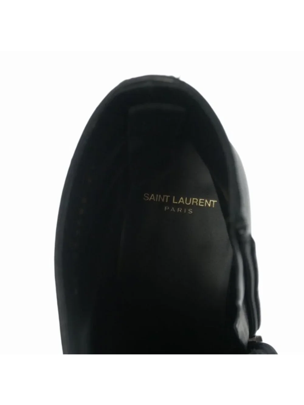 Saint Laurent Paris Wyatt Zipped Boots Leather Side Zip Shoes 41 Black
